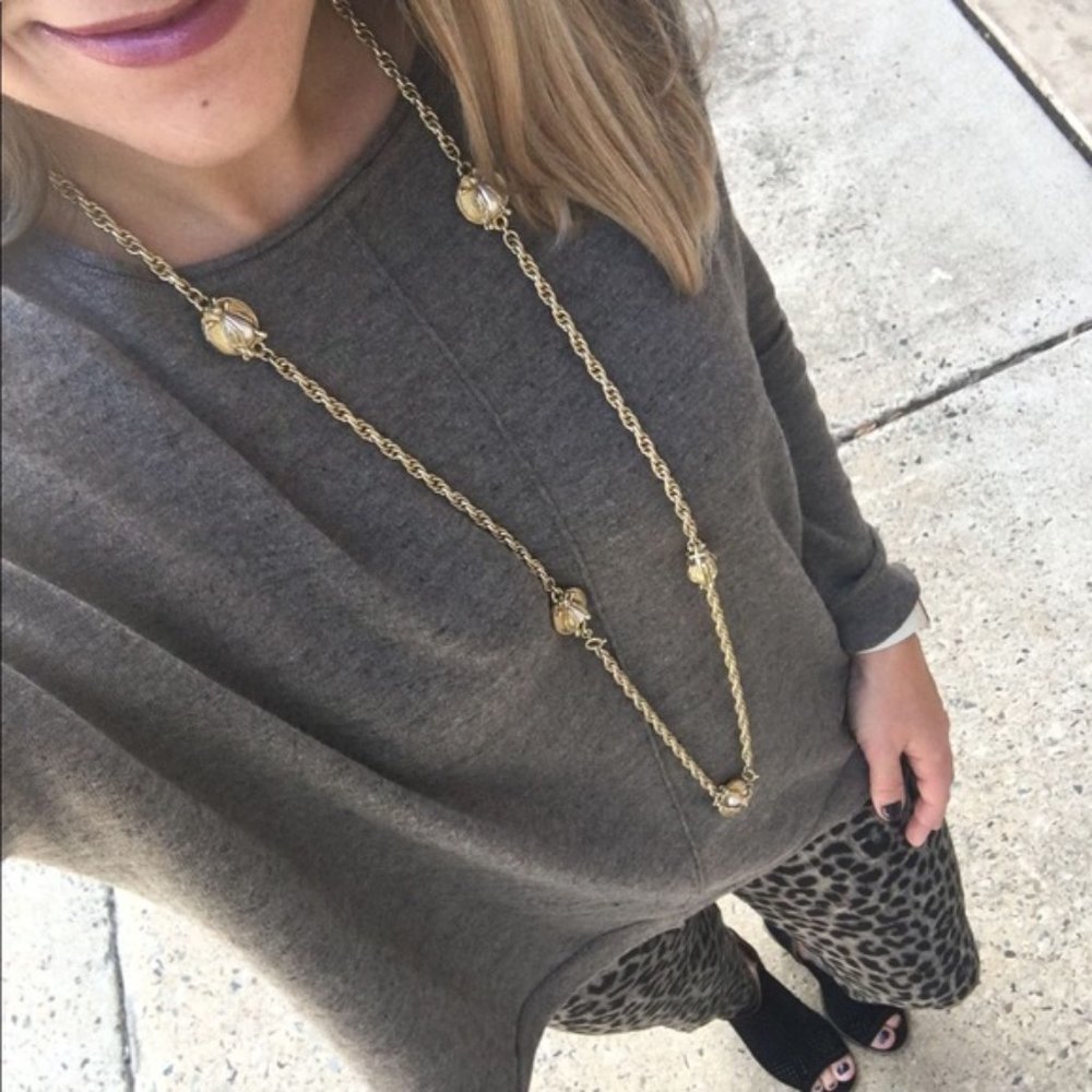 CAbi Heather Mushroom Tunic Knit Sweater Top - Picture 9 of 10